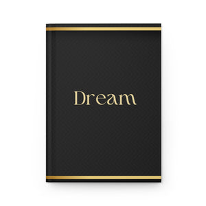 Dream journal/Hardcover Journal Matte/ black and gold journal/ Journal gift