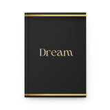 Dream journal/Hardcover Journal Matte/ black and gold journal/ Journal gift