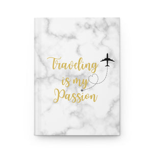 Travel is my passion journal/Hardcover Journal Matte/ Marble journal/ Travel journal/ Journal gift