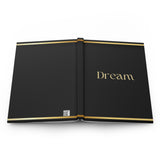 Dream journal/Hardcover Journal Matte/ black and gold journal/ Journal gift