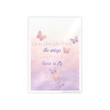 Learn to fly gloss poster/ Butterfly poster/ room decor