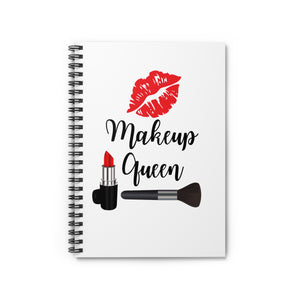 Makeup Queen Spiral Notebook - Ruled Makeup queen journal