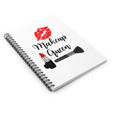 Makeup Queen Spiral Notebook - Ruled Makeup queen journal