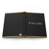 Execute journal/Hardcover Journal Matte/ black and gold journal/ Journal gift