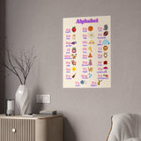 Gloss Alphabet Posters/ Pink & purple alphabet poster