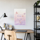 Learn to fly gloss poster/ Butterfly poster/ room decor