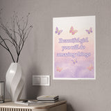 Butterfly Glossy Poster/ Beautiful girl butterflies