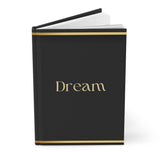 Dream journal/Hardcover Journal Matte/ black and gold journal/ Journal gift