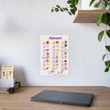 Gloss Alphabet Posters/ Pink & purple alphabet poster