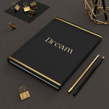 Dream journal/Hardcover Journal Matte/ black and gold journal/ Journal gift