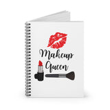 Makeup Queen Spiral Notebook - Ruled Makeup queen journal