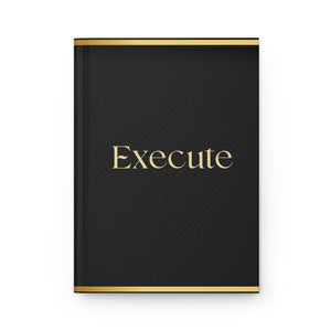 Execute journal/Hardcover Journal Matte/ black and gold journal/ Journal gift