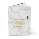 Travel is my passion journal/Hardcover Journal Matte/ Marble journal/ Travel journal/ Journal gift