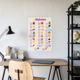 Gloss Alphabet Posters/ Pink & purple alphabet poster