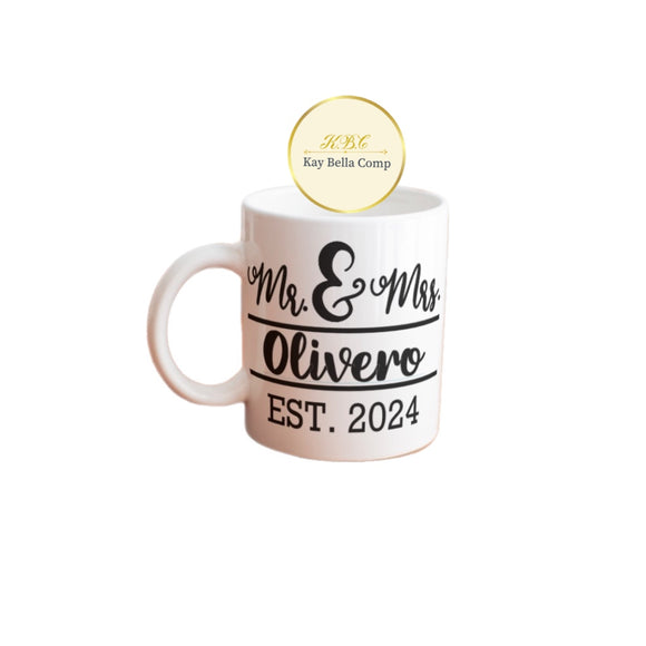 Personalized engagement announcement mug