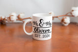 Personalized engagement announcement mug